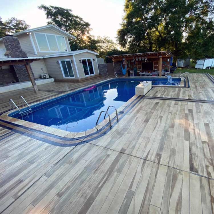 Pool hw with some blue trim by Hopkins Flooring LLC 4