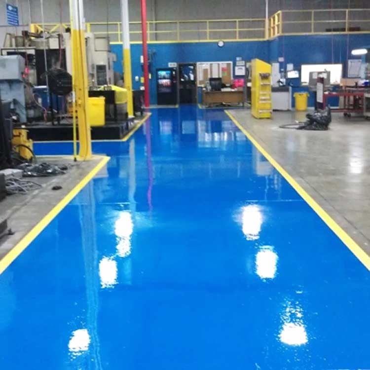 collins industrial services project gallery Busche1 Epoxy Flooring at Machine Shop
